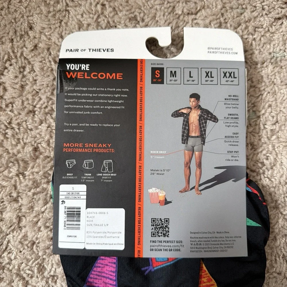 Men's Pair of Thieves Super fit Mesh Magic 1 Pair Of Boxer Briefs Men's Size‎ S